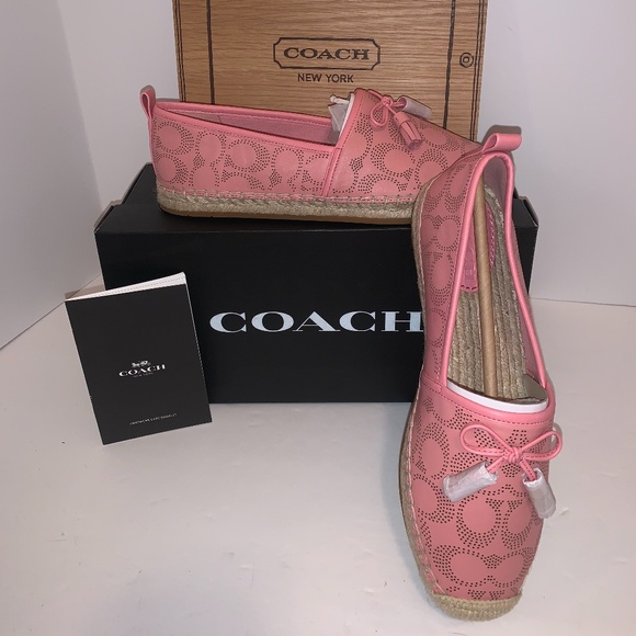 NWT - COACH DUSTY ROSE PERFORATED Espadrilles - 8B - Picture 4 of 11